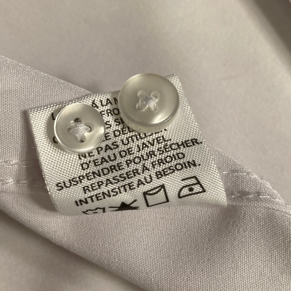 Michael Strahan Men's White Dress Shirt Size XL 18-18.5/35-36 - Picture 7 of 10